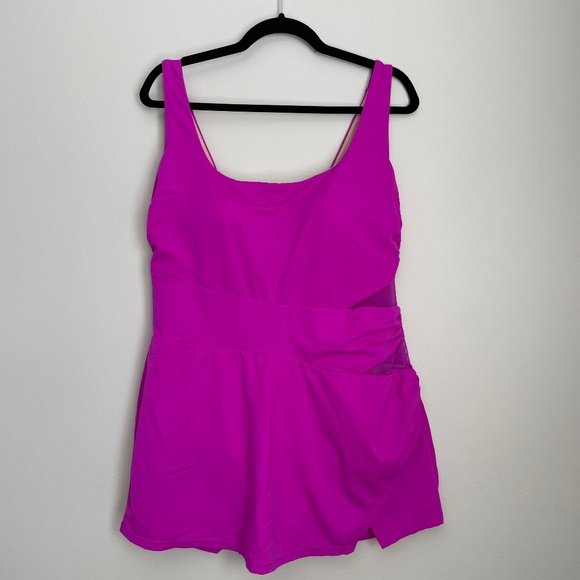 Swimsuits For All Other - Swimdress with Mesh Cut Outs